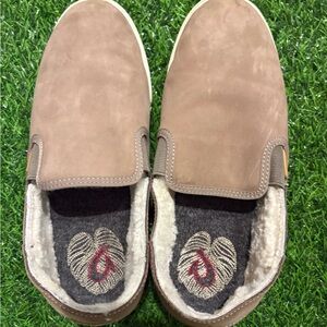 OluKai Tan Slip-On Loafers